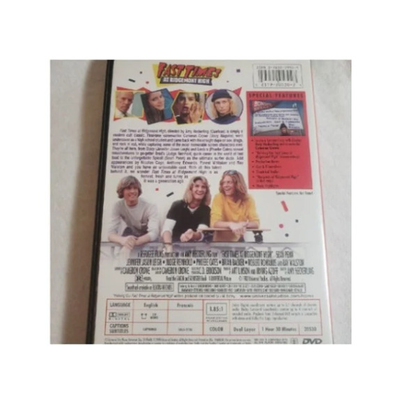 Fast Time At Ridgemont High Dvd University Studio's - Picture 2 of 3